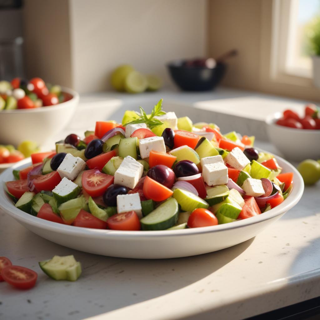Греческий салат с фетой и маслинами: состав и рецепт